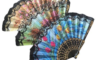 FLOWER DESING HAND FAN